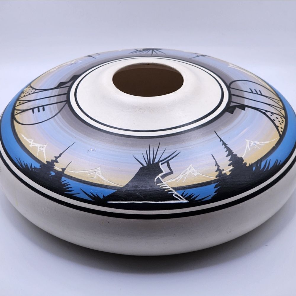 NAVAJO SEED POT/VASE/PLANTER CEDAR MESA HANDCRAFTED NATIVE AMERICAN SIGNED VTG